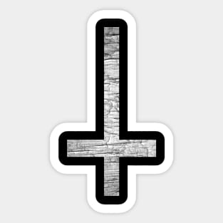 Inverted Cross Grunge Sticker